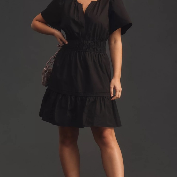 Anthropologie Somerset Mini Dress Black M - Picture 2 of 5